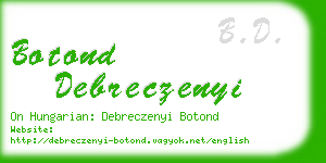 botond debreczenyi business card